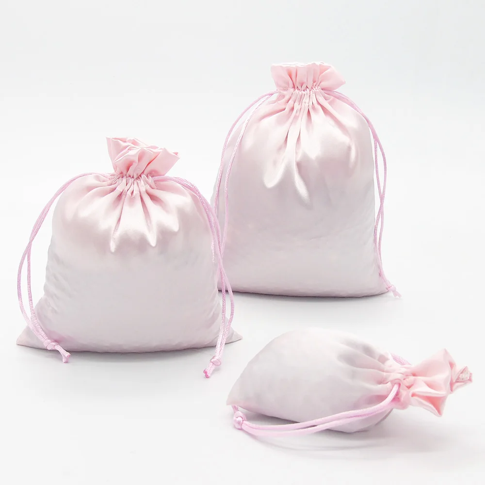 Атласные сумки на шнурке для ювелирных изделий косметики подарков свадьбы