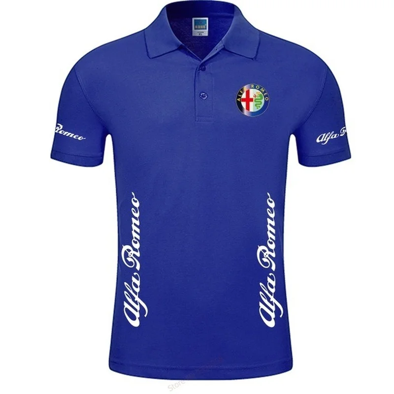 

Новое поступление 2022, Однотонная рубашка-поло Alfa Romeo, модная мужская рубашка-поло, брендовая рубашка-поло, Высококачественная мужская хлопк...