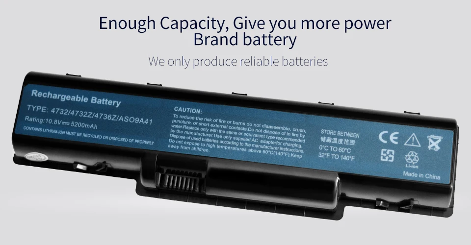 Apexway Аккумулятор для ноутбука ACER AS09A31 AS09A41 AS09A51 AS09A56 AS09A61 AS09A70 AS09A71 AS09A73 BT.00604.030 BT.00605.036 MS2274