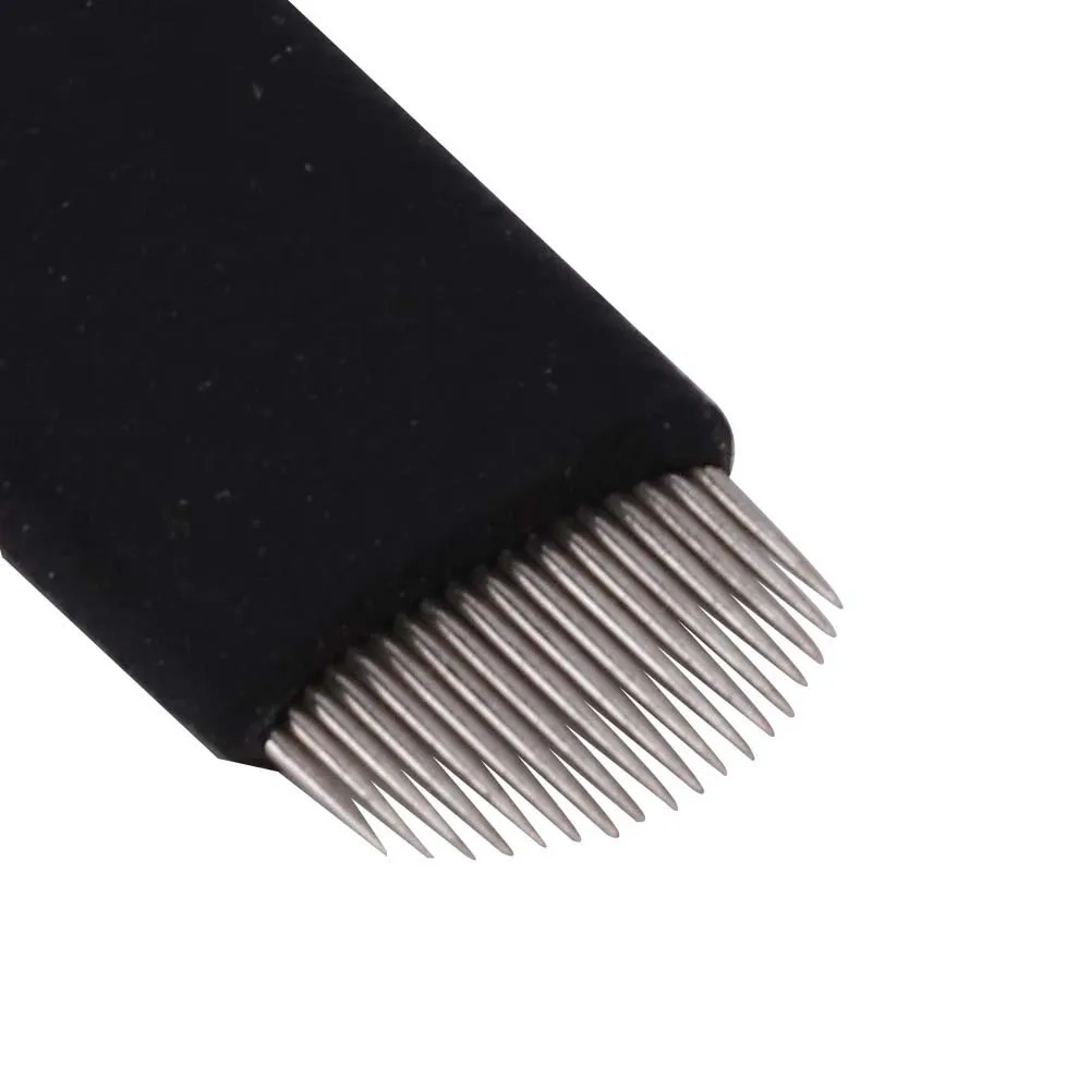 

50pcs U Shape 18 Pin Microblading Nano Needles Eyebrow Lips Tattoos Permanent Makeup Needle Blades for Manual Tattoo Pens Supply