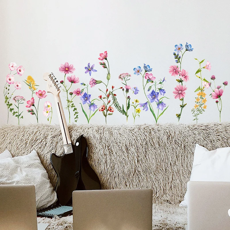 Цветок искусство наклейка настенный фон декор сделай сам украшение для дома