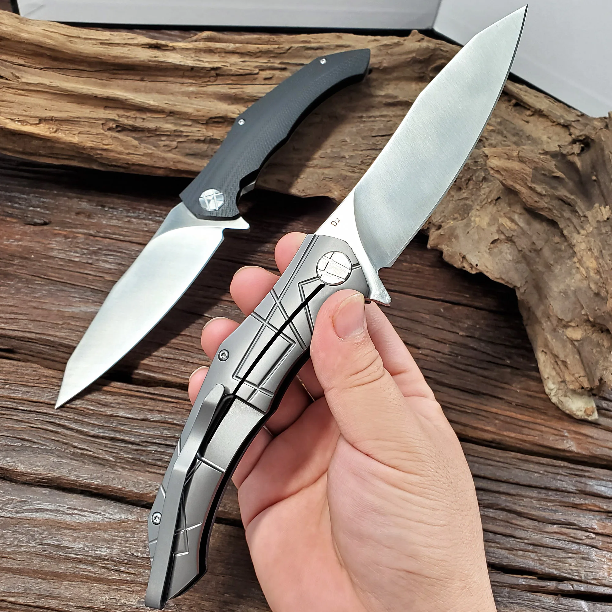 JSSQ тактический складной нож D2 лезвие CNC Сталь G10 Ручка шарикоподшипник выживания карманные ножи Открытый ножи для кемпинга EDC инструменты