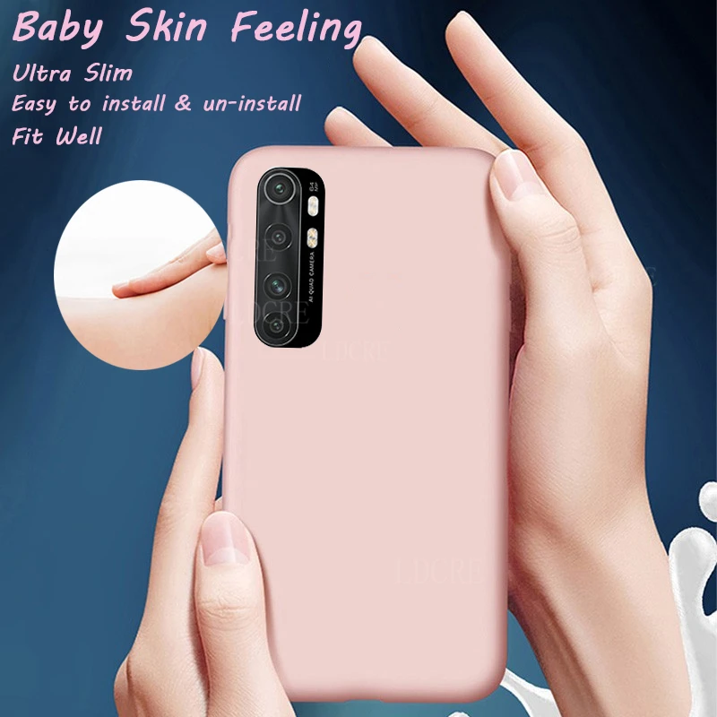 for cover xiaomi mi note 10 lite case for mi note 10 lite liquid bumper soft case for redmi note 8 9t 9 mi 10t lite pro fundas free global shipping