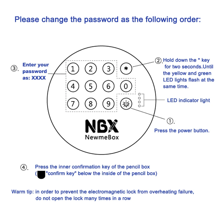 BNX newmebox любимый Стильный чехол карандаш для студентов с паролем школьные