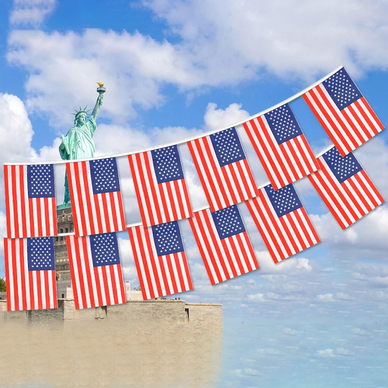 Баннеры небольшой США День Независимости веревка флагов набор баннеры флаги