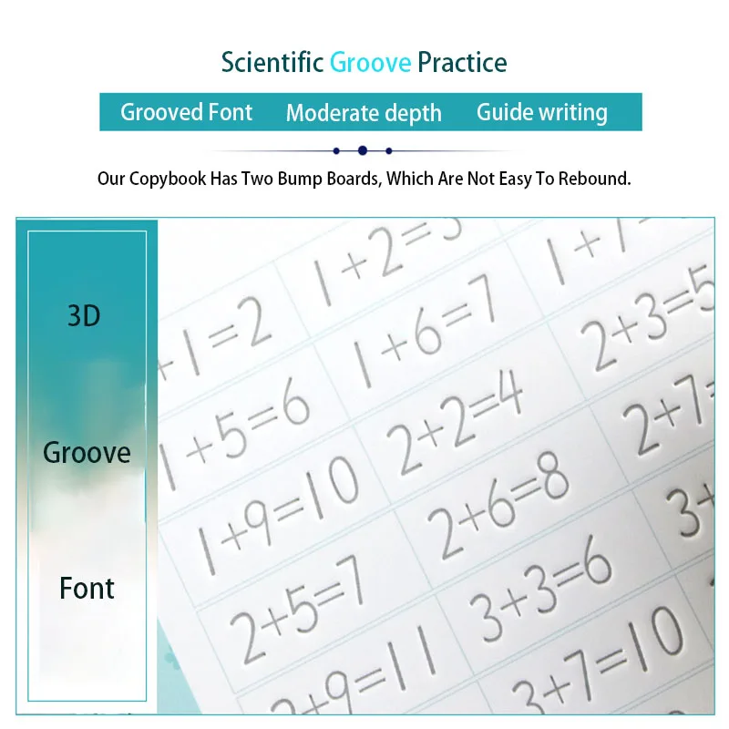 Детская 3d тетрадь с арабскими цифрами для каллиграфии цифровой учебник письма