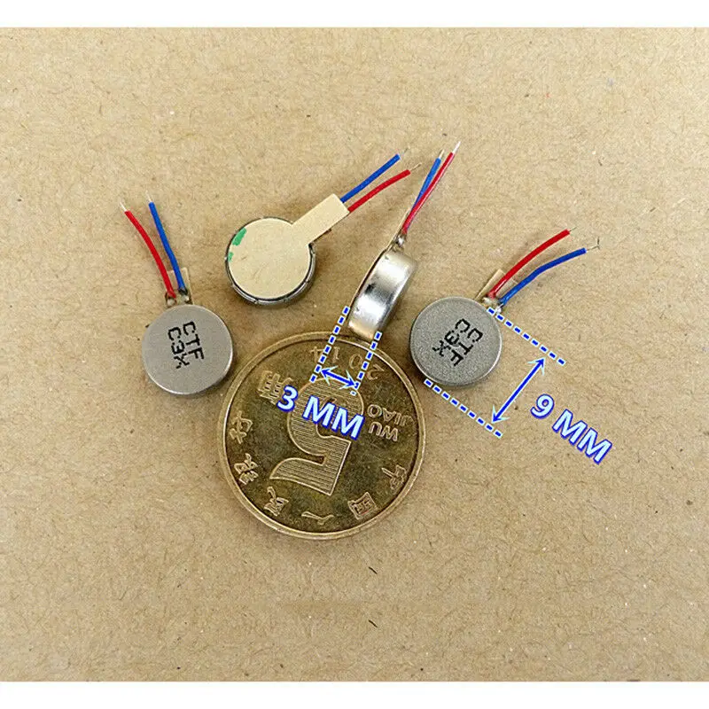 Монета плоская кнопка-Тип Мини 0930 Вибрационный Мотор постоянного тока 3V-4 2 V 3 7