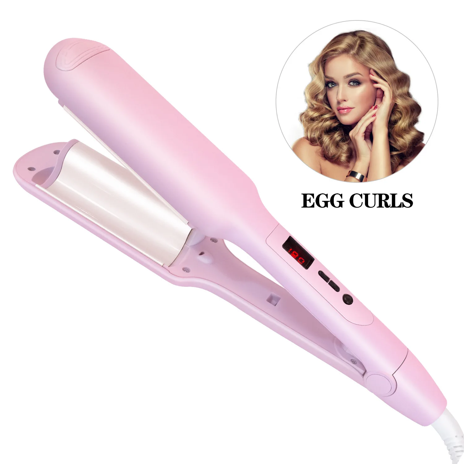 

New Hair Curler for Women Big Wave Automatic Curling Rod Corn Whisker Anti-scald Splint Fluffer Wide Ceramic Heating Rod