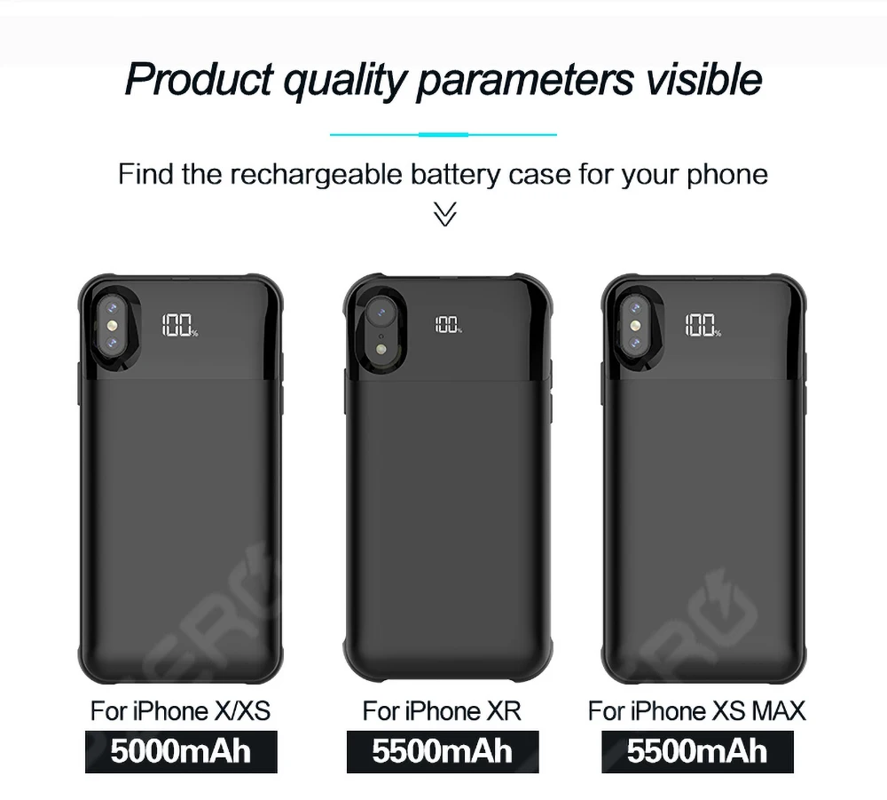 Зарядное устройство чехол для iPhone 5 5S SE 6 6S 7 8 Plus X XS XR XS MAX 11 Pro MAX Универсальное портативное зарядное устройство чехол