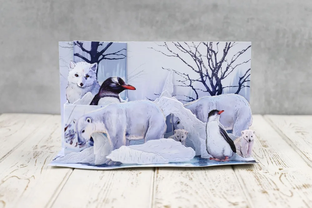 

New Cute Arctic Fox Metal Cutting Dies Scrapbook Diary Decoration Stencil Embossing Template DIY Greeting Card Handmade 2021