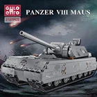 Gulo gulo 2127 шт. WW2 Panzer VIII Maus тяжелый танк строительные блоки военные танки набор кирпичей модели солдат детские игрушки подарки
