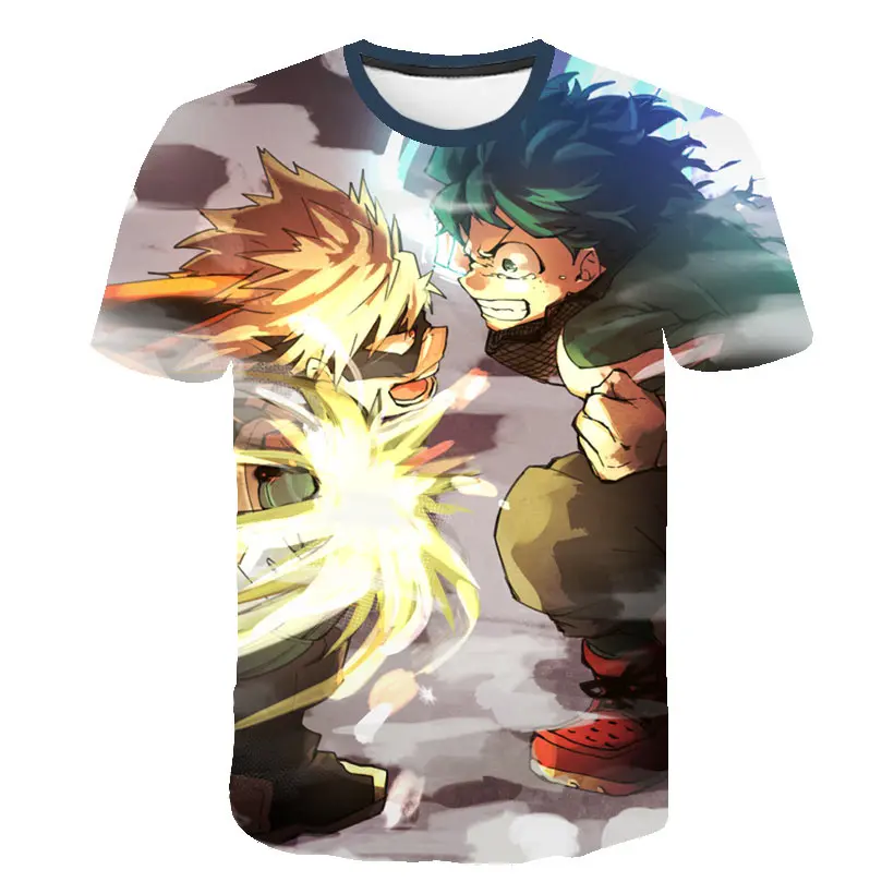 

Hero in men women T-Shirt All Might 3D Printing tshirts Anime Short Sleeve Casual Top