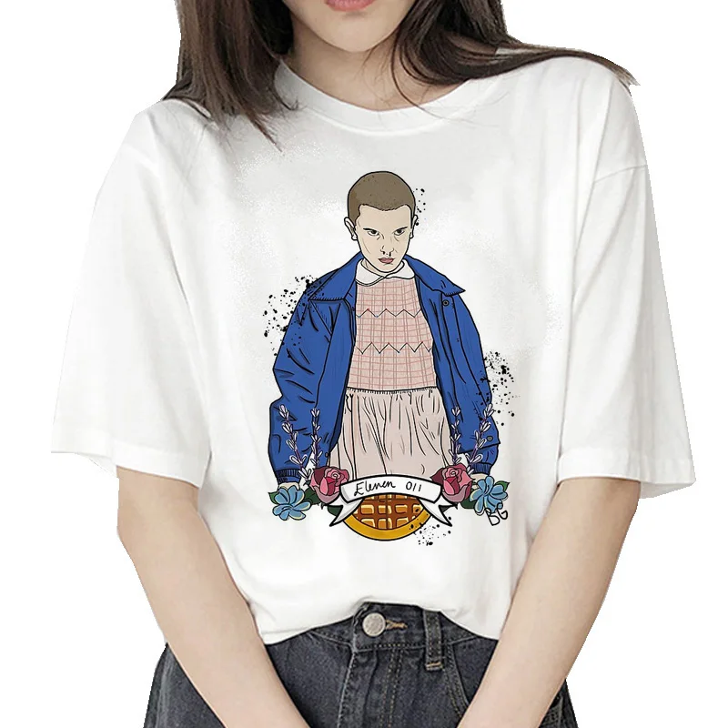 7355 Странные вещи 3 футболка Eleven женская новая футболка хип-хоп 90s Готическая женская одежда femme уличная кавайная перевернутая вверх дном - Цвет: 7355