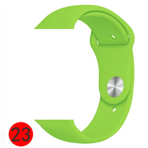 Ремешок для часов Silikon Für apple watch band 40 мм 44 мм 42 мм 38 мм apple watch 4 apple watch 5 correa iwatch повязки Uhr zubehёr - Цвет ремешка: green 23