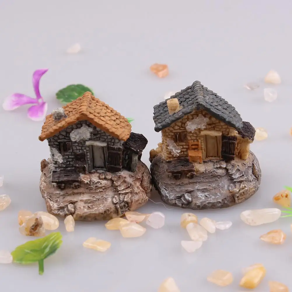 Мини Дом микро пейзаж мини старые город ворота Смола DIY Декор украшения поделки