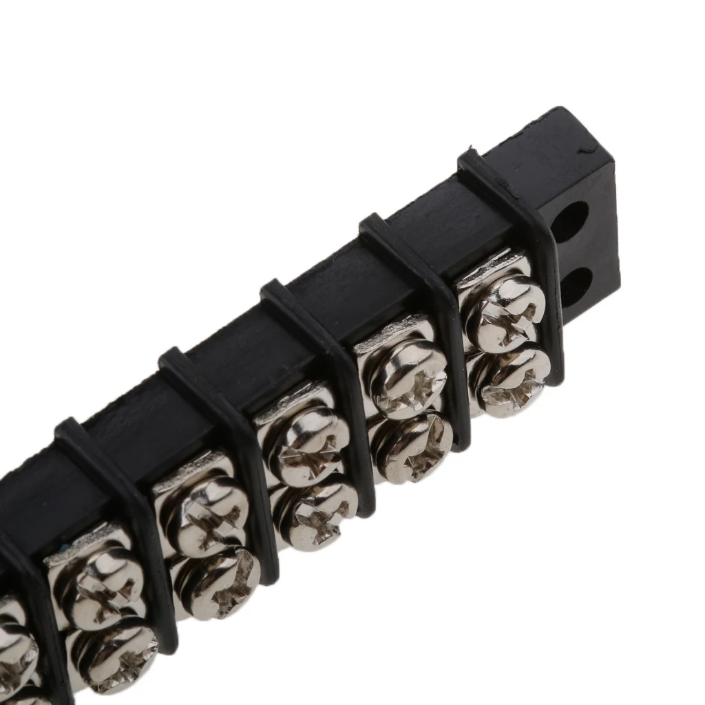 

4 Pieces Marine 8 Gang Terminal Block Nickel Plated Brass Contacts 30A DC12V