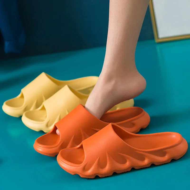 

Women Thick Platform Slippers Summer Eva Injection Beach Sandal Men Soft Sole Slide Sandals Leisure Bathroom Anti-slip Slippers