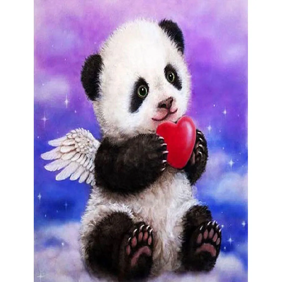 

MEIVN 5D DIY алмазная живопись милый ангел "Панда" полная квадратная Алмазная вышивка животные со стразами картины ремесла комплект