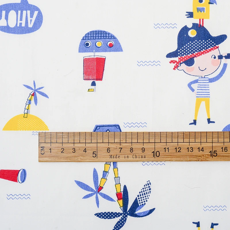 

2020 new white cartoon pattern series of cotton sewing fabrics, DIY hand sewing fabrics, cotton fabrics for kitchen supplies