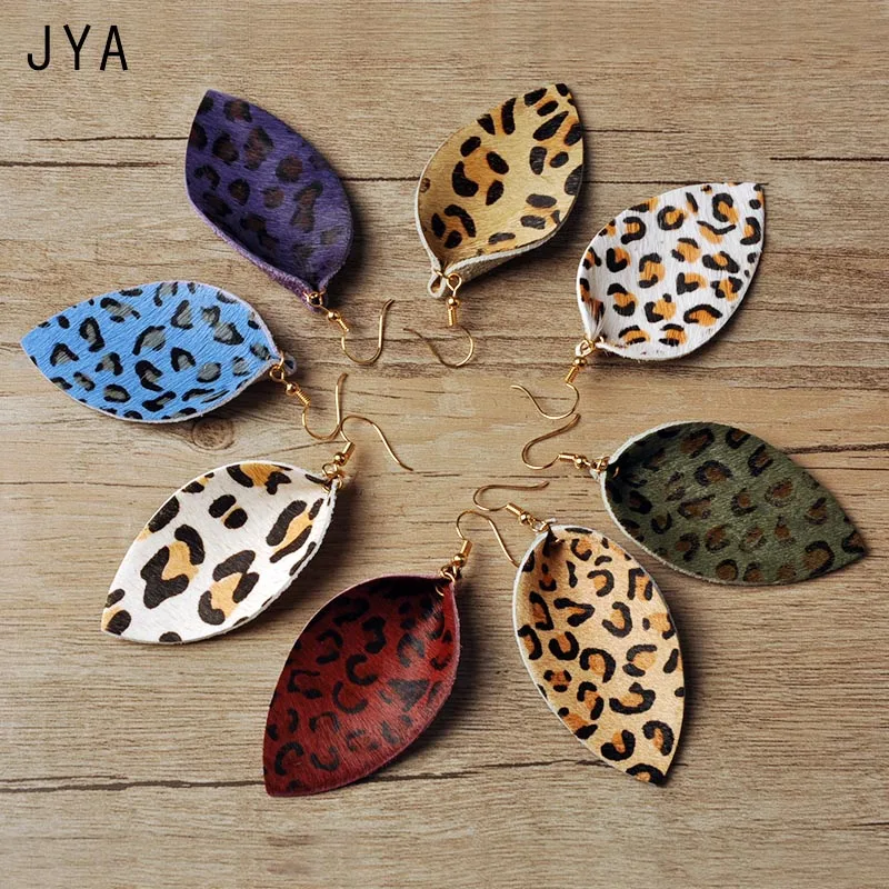 Серьги Cpop из натуральной кожи для женщин длинные серьги капли с натуральными