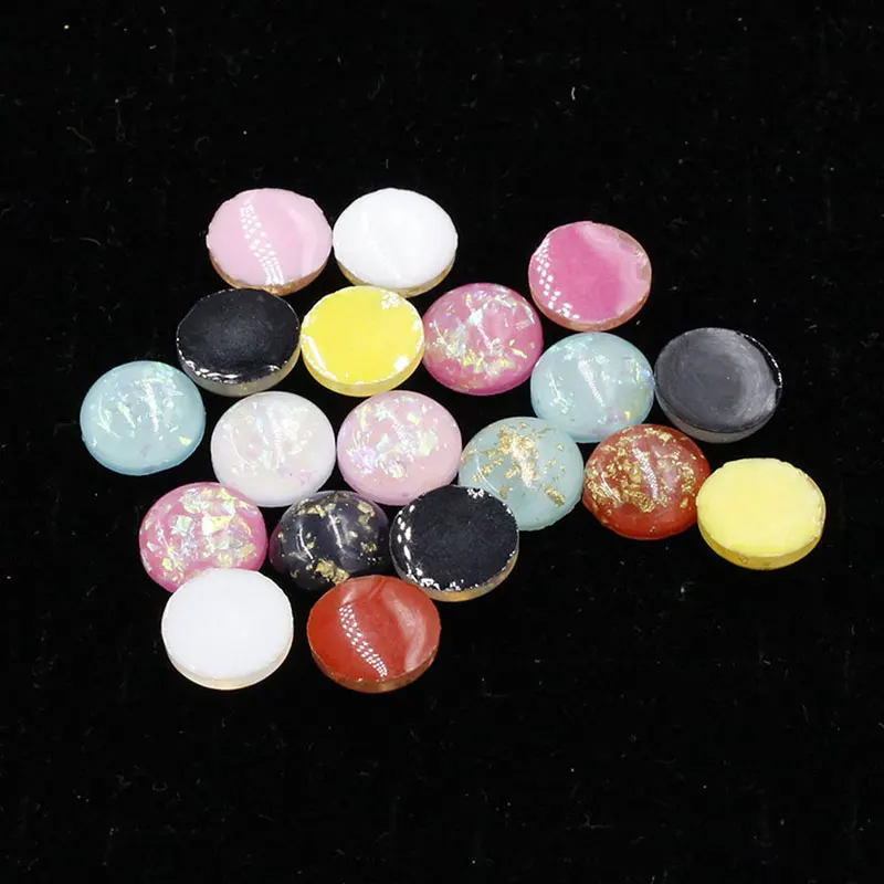 

20pcs fashion 12mm Round Flat Back Resin Cabochon Cameo Faux Druzy Cabochons Mermaid Deco Jewelry Making