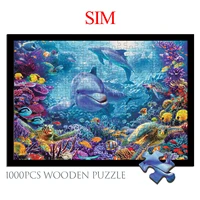 sim 7550cm jigsaw puzzles 1000 pieces assembling picture sea animal puzzles toys for adults children kids games toys