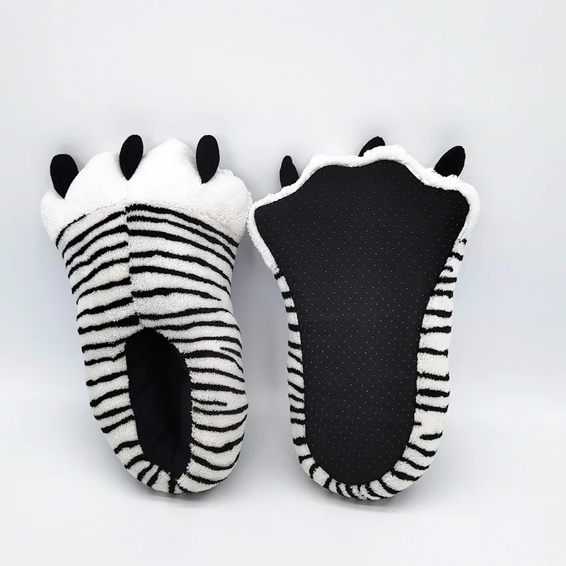 Unisex White Claws Fluffy Slippers Funny Shoes Men Women Winter Slippers Custom Slippers Home House Slippers Children Indoor