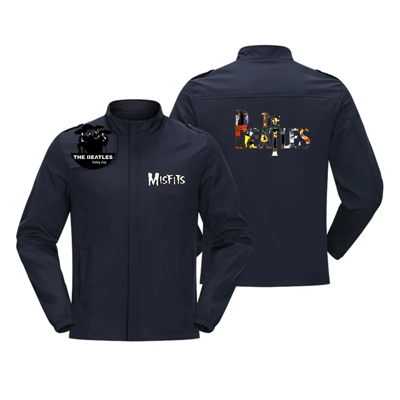 

2021Personalized Custom Fine Printing Fashion Spring and Autumn Zipper Men's Light Jacket Outdoor Leisure Fitness Jacket