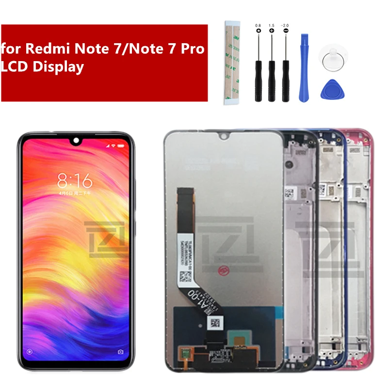 ЖК дисплей для Xiaomi Redmi Note 7 дигитайзер сенсорного экрана в сборе Pro запасные