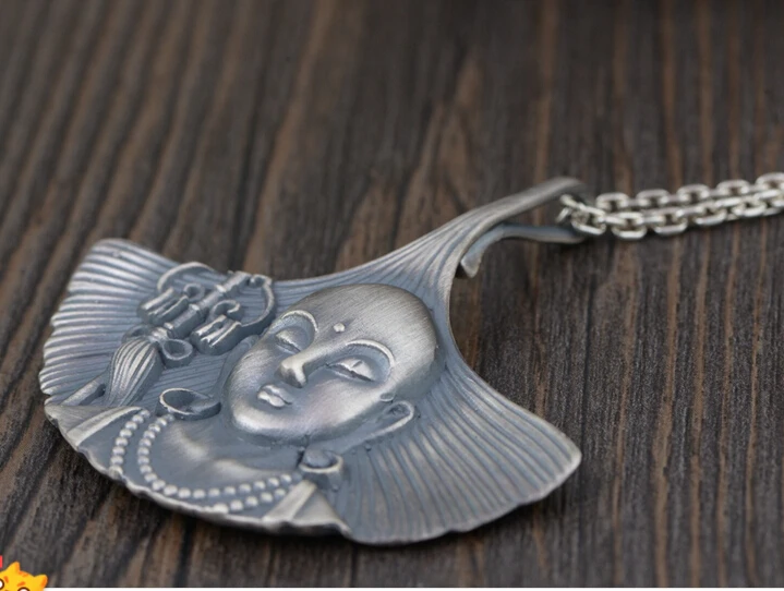 Золотое серебряное ожерелье Король оленя S990 Ретро Ремесло буддийская культура