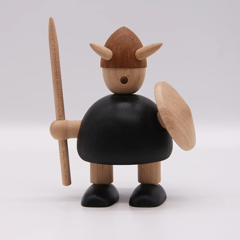 Ручной работы деревянная фигурка солдата фигурки животных домашний декор