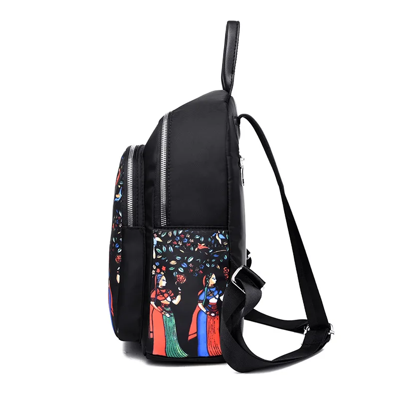 Женский рюкзак новинка 2019 волнистый Национальный большая вместительность ткань