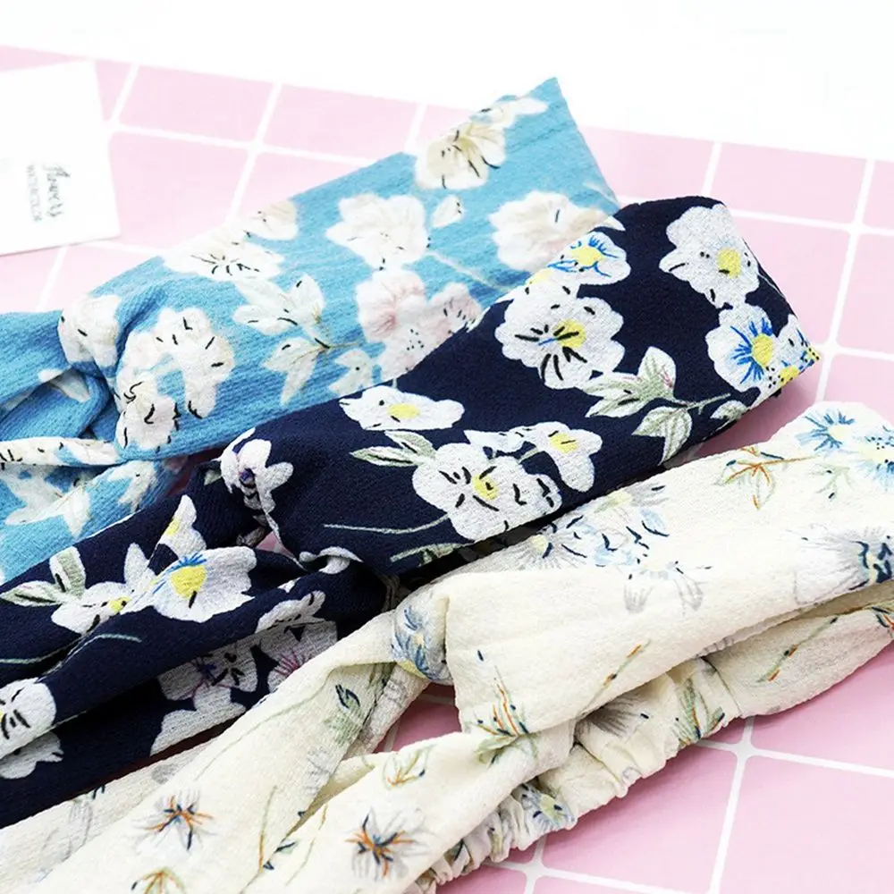 Женский цветочный скрученный узел повязки на голову тюрбан Мода крест