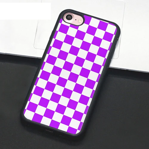 B Шахматный клетчатый чехол для телефона для iphone 11 11pro 11promax X XR XS MAX 6 6s 7 8 Plus TPU чехол - Цвет: B