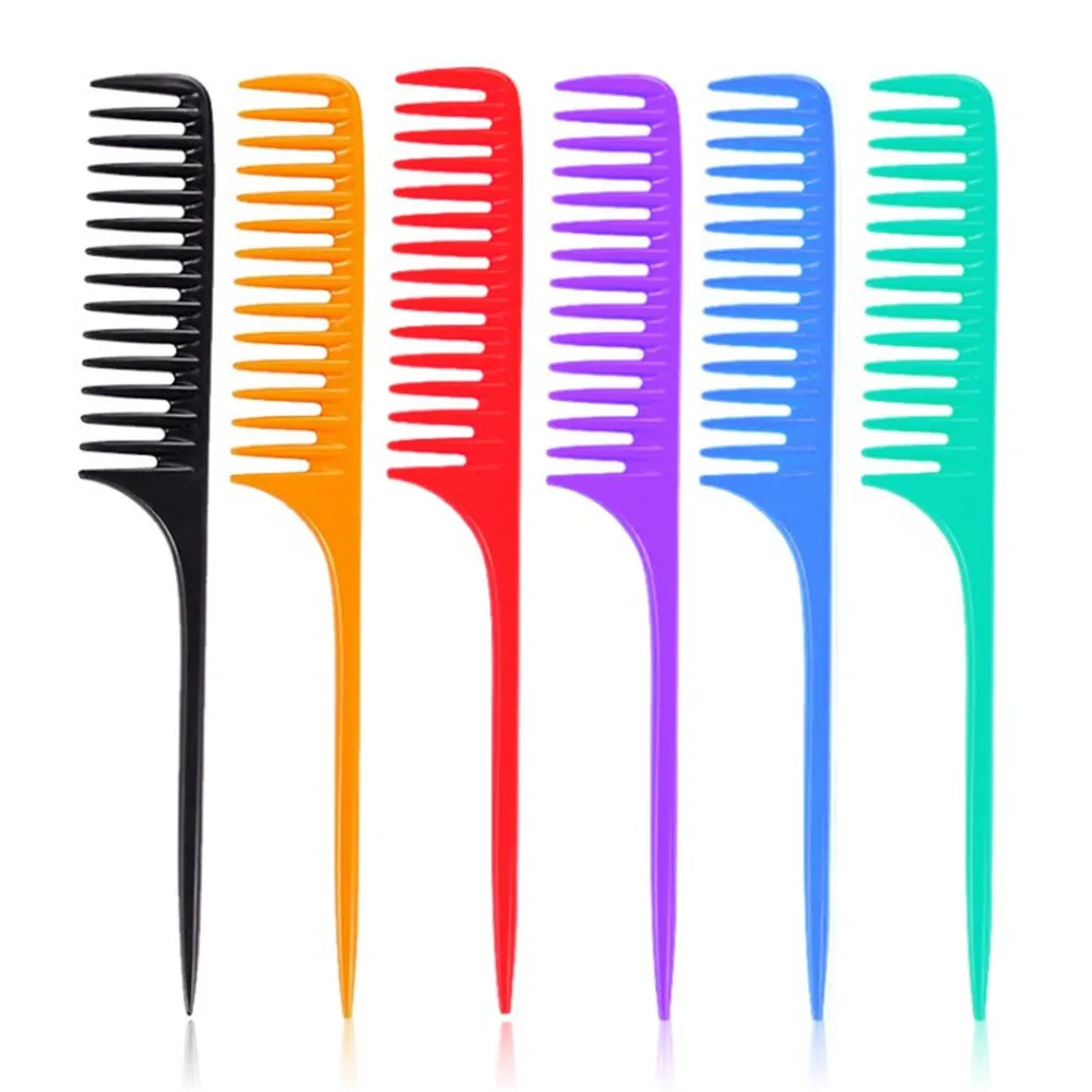 

Professional Tip Tail Comb Hair Brush Highlighting Foiling Hair Comb Salon Barber Section DIY Hairdressing Dyeing Separate Tool