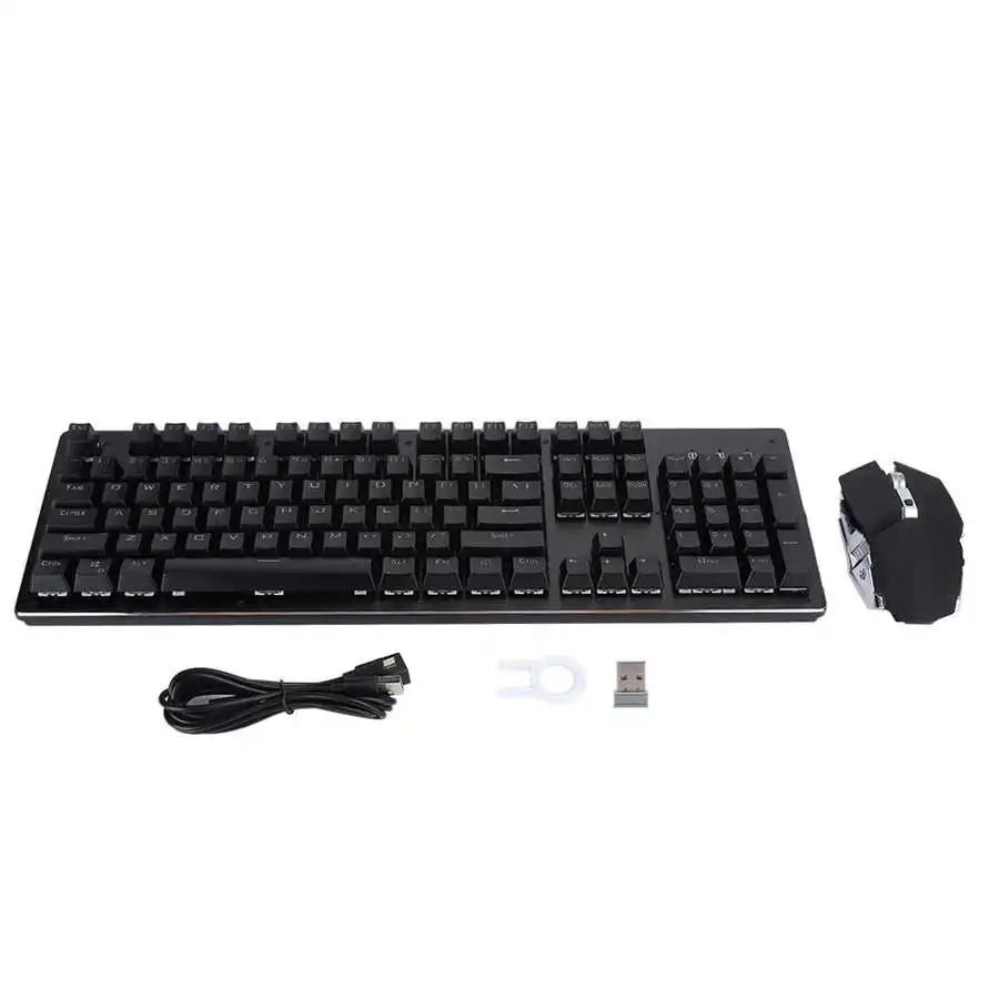 Игровая клавиатура и мышь 2 4 ГГц RGB 104 клавиши 2400 точек/дюйм|Комплекты плюс
