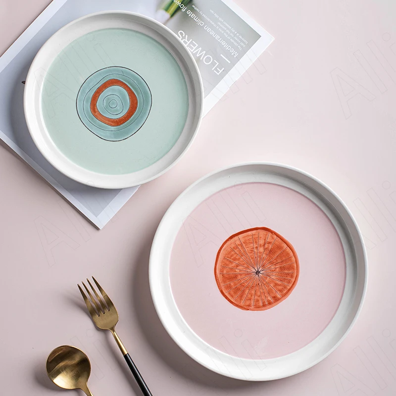 Современная керамическая тарелка для столовой настольные тарелки-спагетти