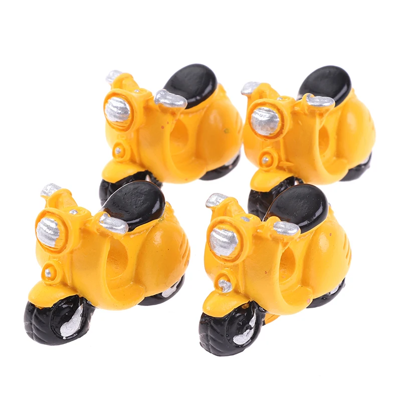 

4Pcs Dollhouse Miniature Motorcycle Tricycle Model Toy Doll House Ornament