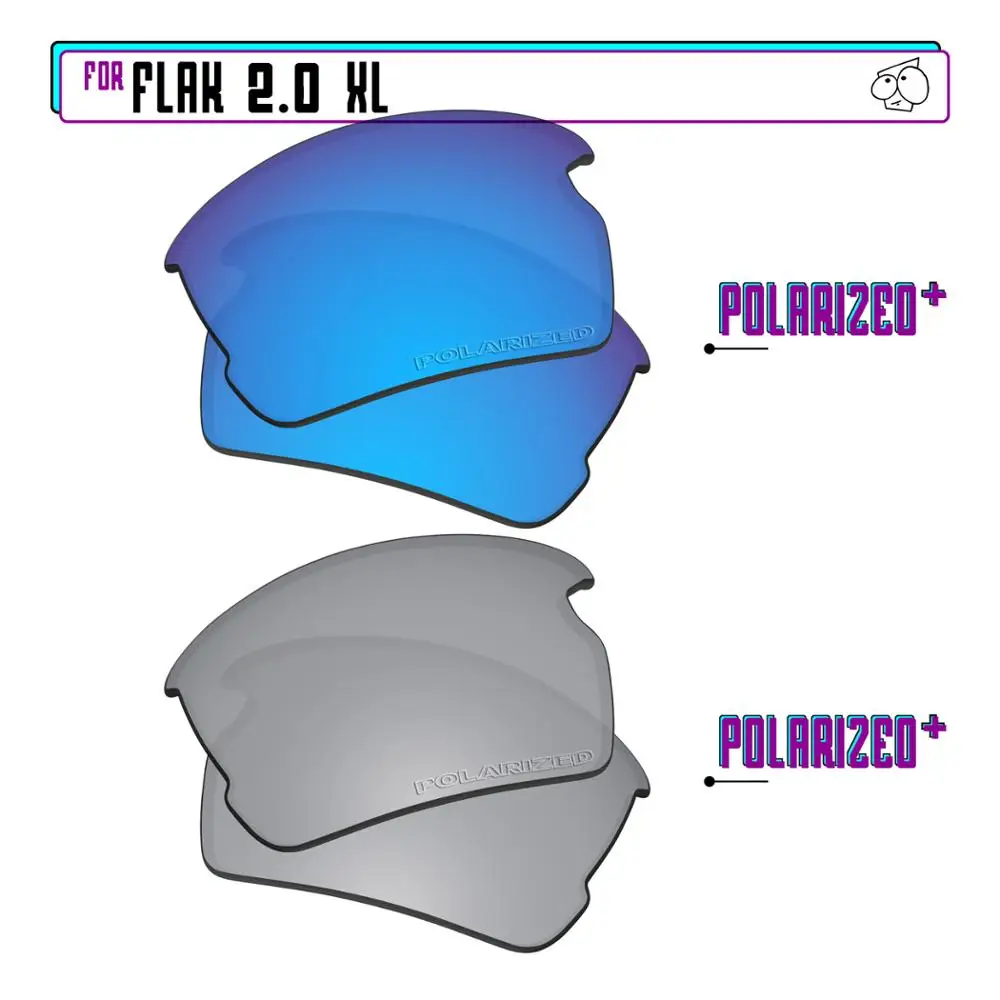 EZReplace Polarized Replacement Lenses for - Oakley Flak 2.0 XL Sunglasses - Sir P Plus-BluePPlus