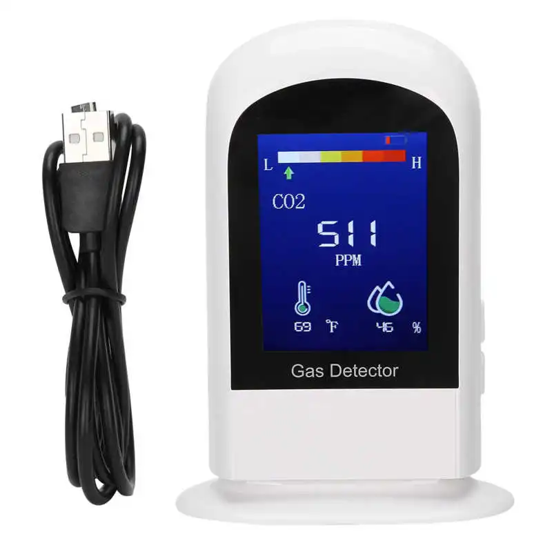 

3 в 1 монитор качества воздуха с дисплеем температуры и влажности углекислого газа USB измеритель CO2 тестер Новинка