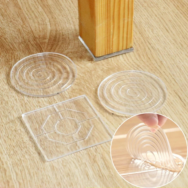 

8Pcs/Set Self-Adhesive Furniture Square Round Table Protective Legs Furniture Pads Sofa Cover Non-Slip Floor Sticky Mat