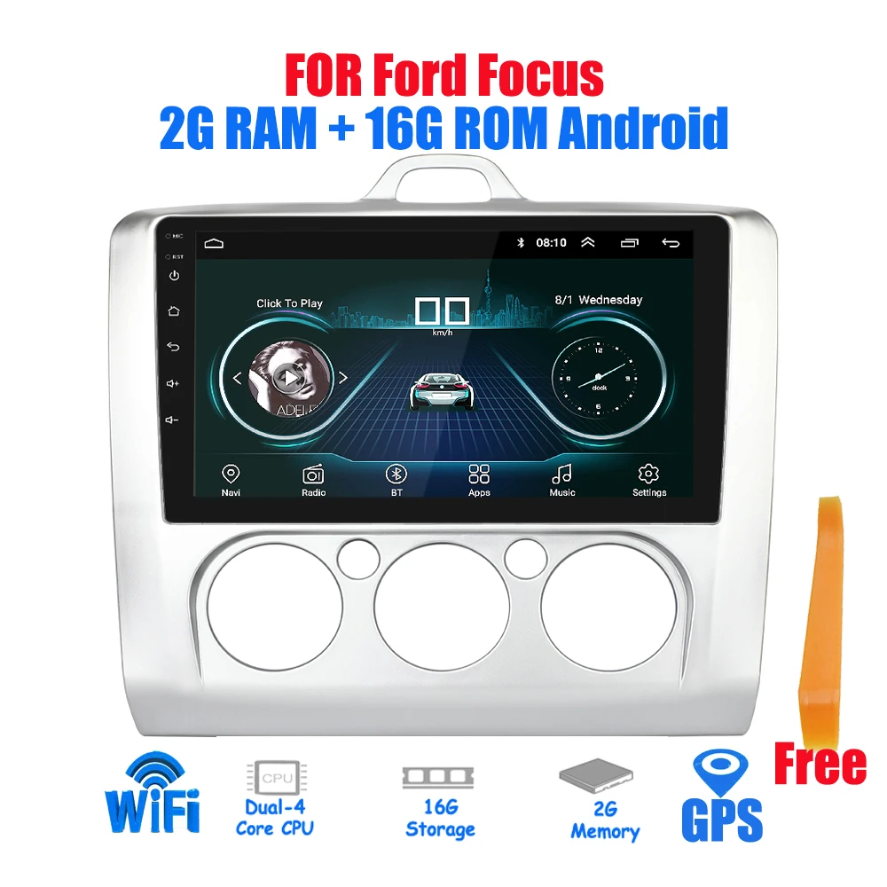 9 дюймов 2din Android 8 1 автомобильное радио для 2005 2011 Ford Focus Авторадио GPS навигация Bluetooth
