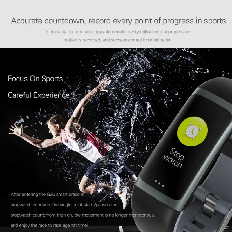 IP67 Водонепроницаемый Многофункциональный спортивный режим G26 умный Браслет 2019