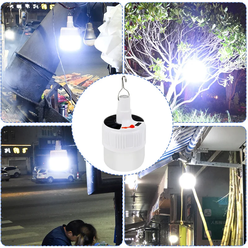 

Solar Charge USB LED Bulb Waterproof Rechargeable Outdoors Solar LED Lamp Portable Emergency Solar Led Light Outdoor