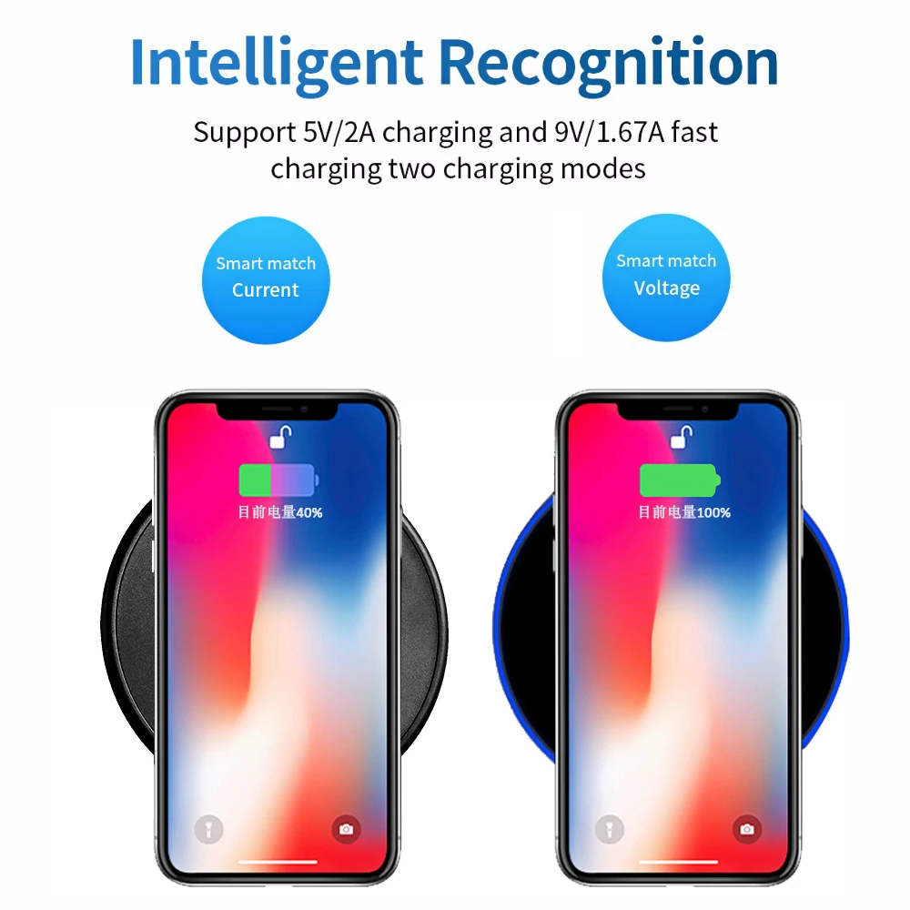 Беспроводное зарядное устройство Rovtop10W для Samsung Galaxy S10 S20 S9 Note 10 9 USB зарядная