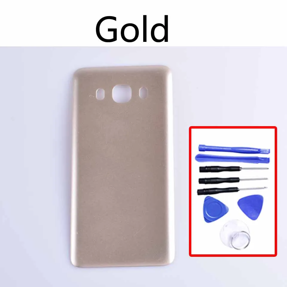 Gold-With tool J510 для Samsung Galaxy J5 J510 J510F J510FN J510G J510Y J510M корпус батарейного отсека задняя крышка корпуса задняя дверь шасси - Цвет: Gold-With tool