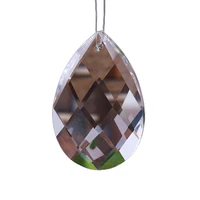 1pcs 80mm tear drop crystal prism suncatcher clear glass chandelier crystal parts diy hanging pendant jewelry spacer faceted