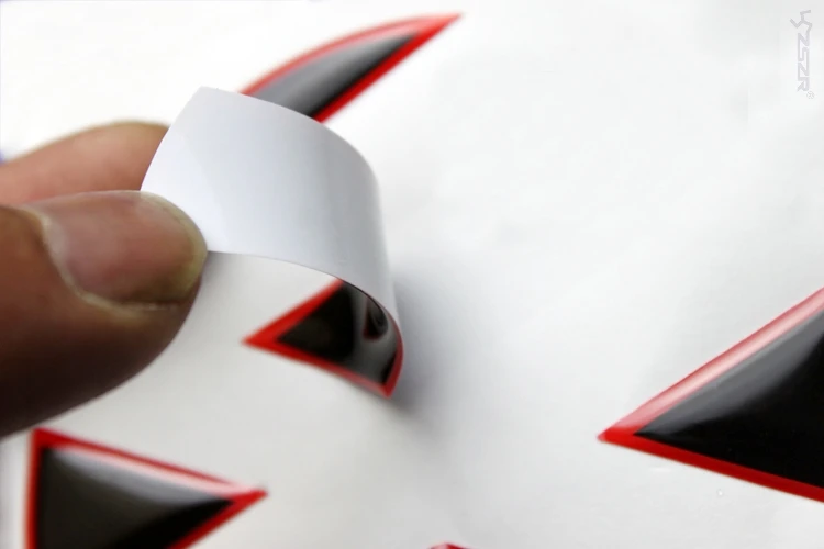 

Black & Red Edge Evil Style Emblems Stickers For Volkswagen Golf/CC/POLO Z2CA0426