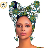 african head wraps earrings 100 cotton matching ankara print women head wraps and earrings women african headwear a19h007