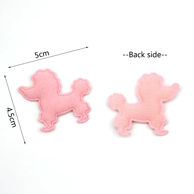 

12pcs 4.5*5cm Fabric Plush Dog Padded Patches Appliques for DIY Craft Hat Clothing Sewing Supplies Kids Hair Clip Accessories